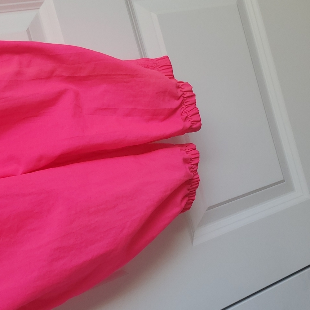 Vintage Surf-Style Hot Pink Windbreaker Suit With matching Pants💗 Hostess Pick - Picture 11 of 13